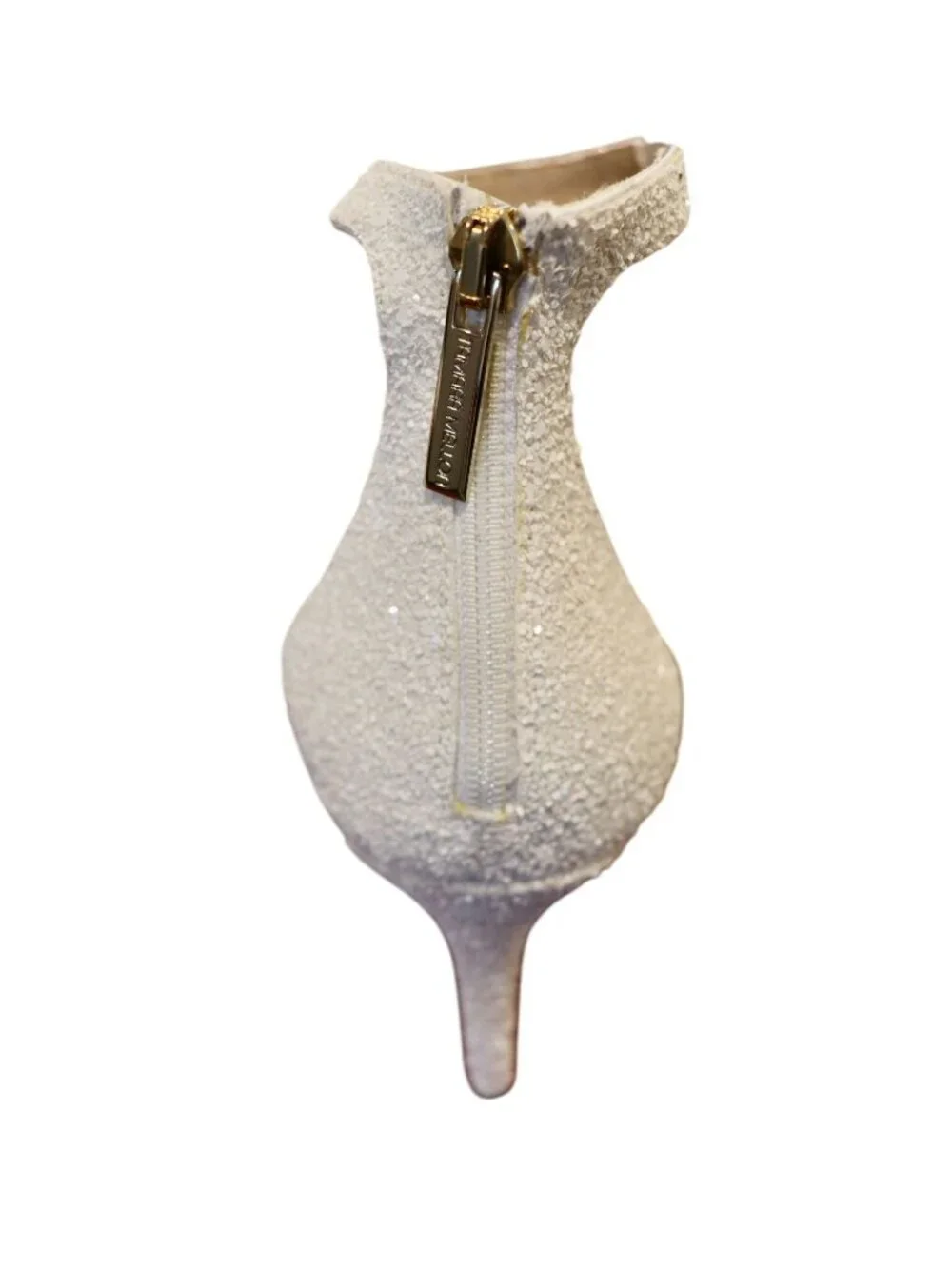Tamara Mellon Womens White Glitter Sandals, Size 42 New